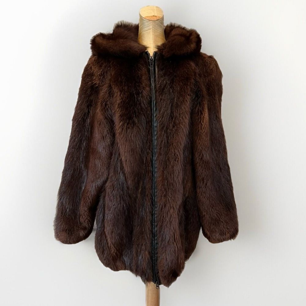 Vintage Brown beaver bomber  Jacket